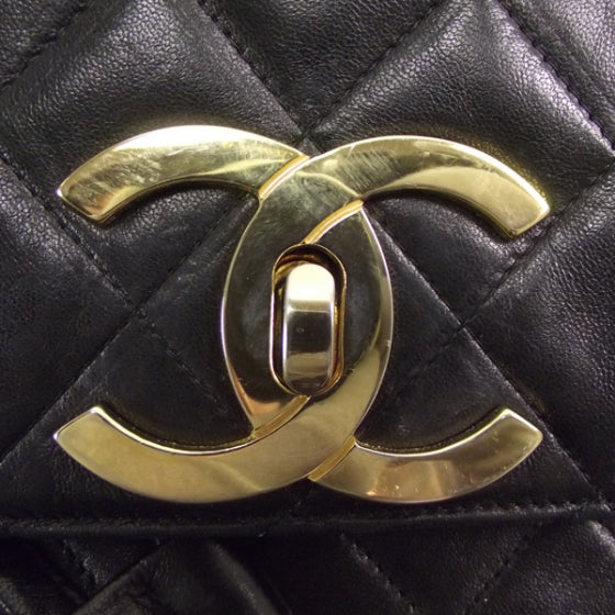 Lambskin Large Backpack Black