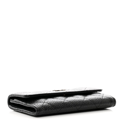 Chanel Caviar Quilted Flap Card Holder Wallet Black 4 of 8