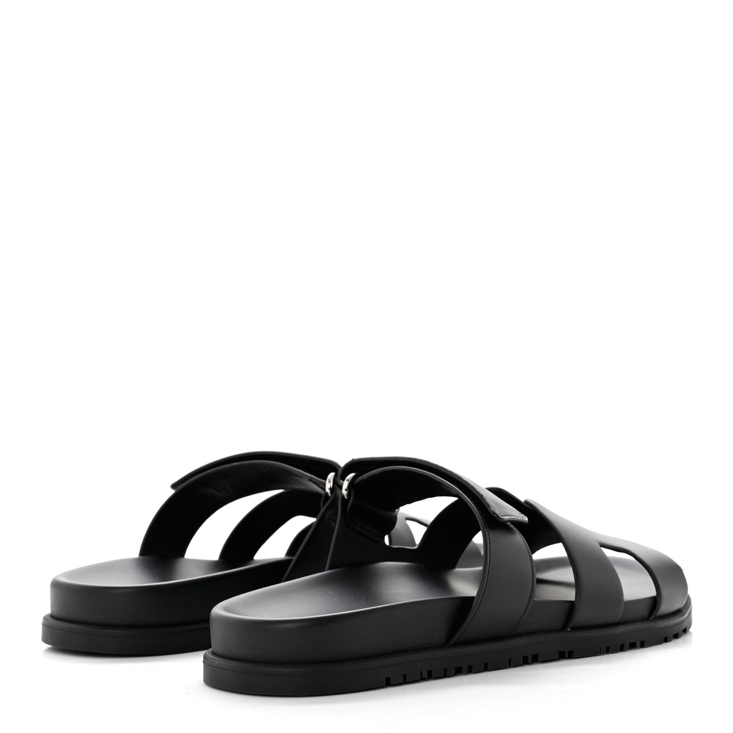 Calfskin Womens Chypre Sandals 40.5 Black