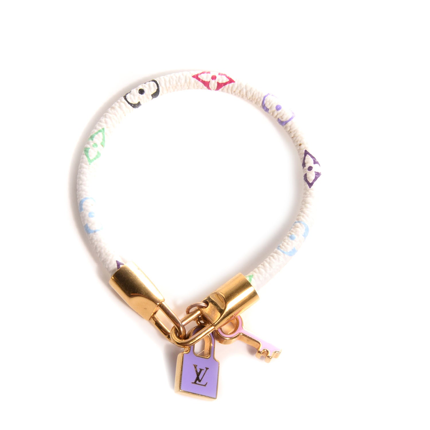 Louis Vuitton Monogram Multicolor Luck It Bracelet 19 White 1 of 5