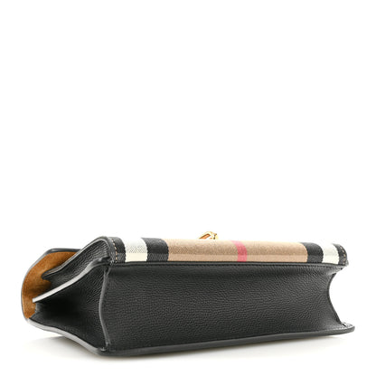 Burberry Derby Calfskin House Check Small Macken Crossbody Bag Black 4 of 13