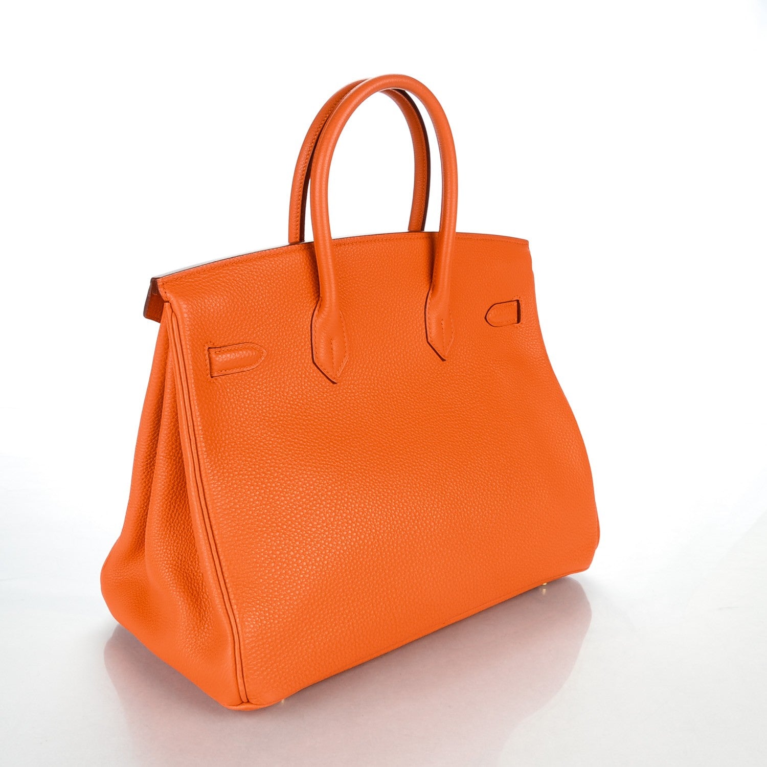 Hermes Taurillon Clemence Birkin 35 Orange 3 of 23