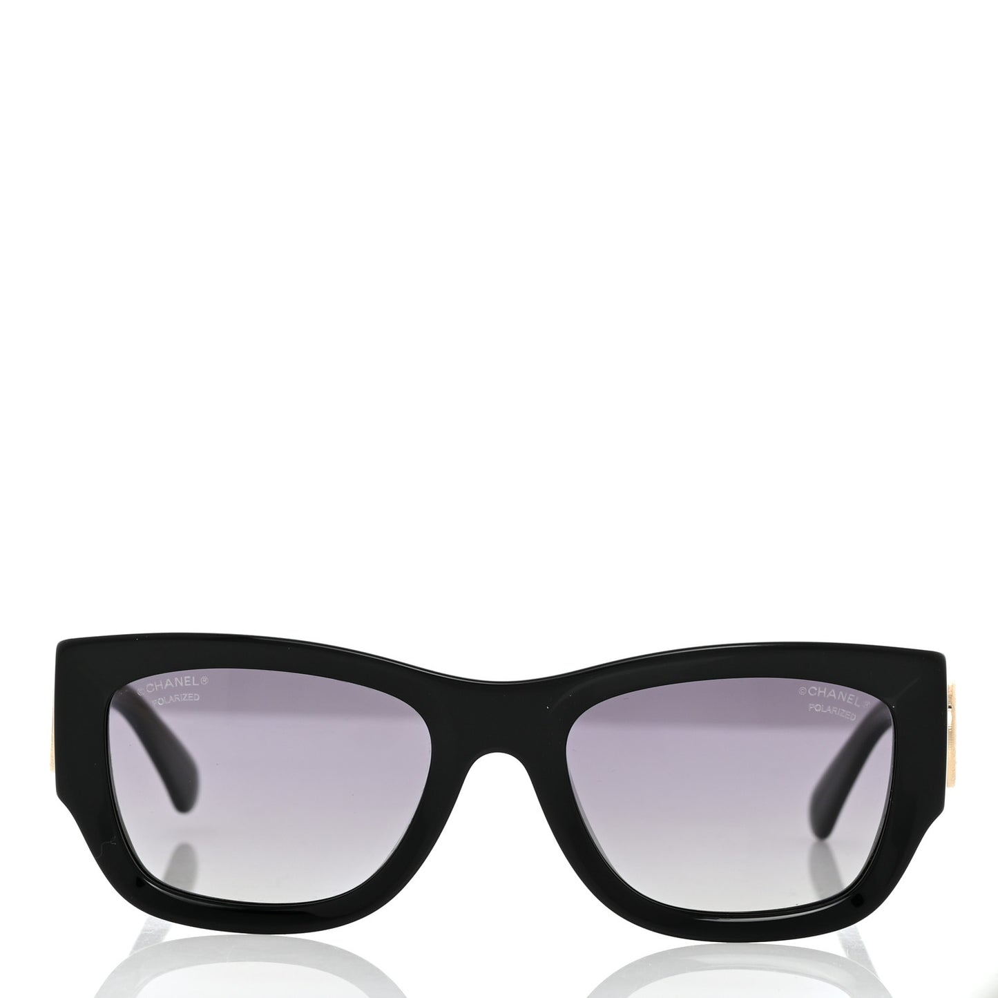 Acetate Rectangle Sunglasses 5507-A Black