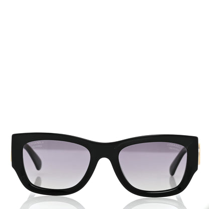 Chanel Acetate Rectangle Sunglasses 5507-A Black 2 of 8