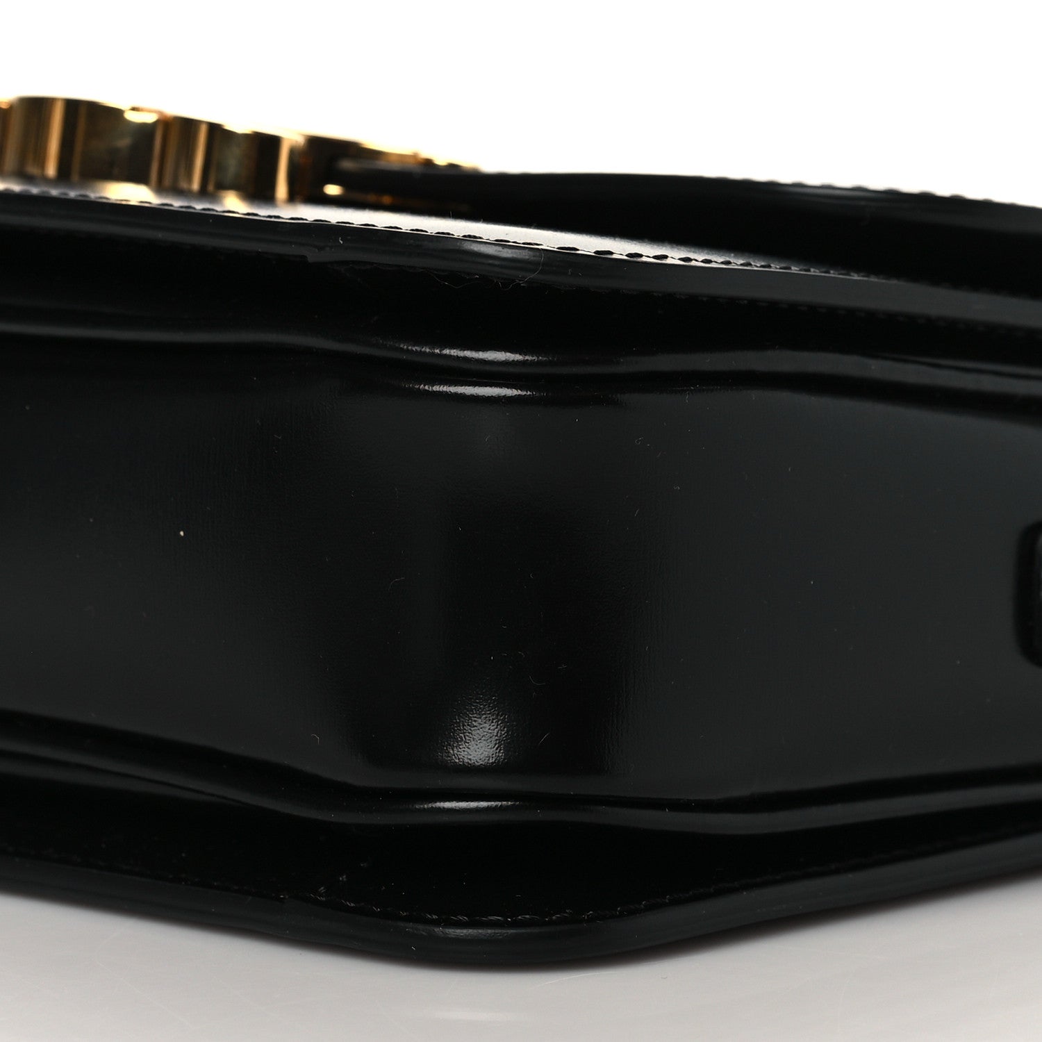 Celine Shiny Calfskin Teen Triomphe Black 10 of 11