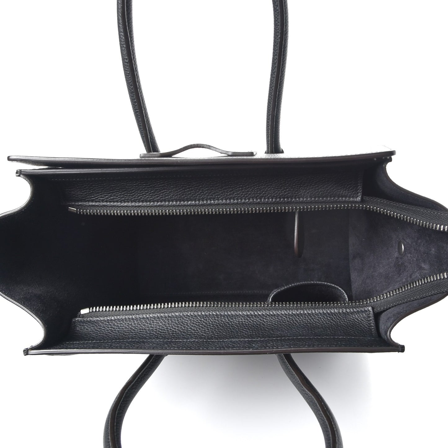 Drummed Calfskin Micro Luggage Black