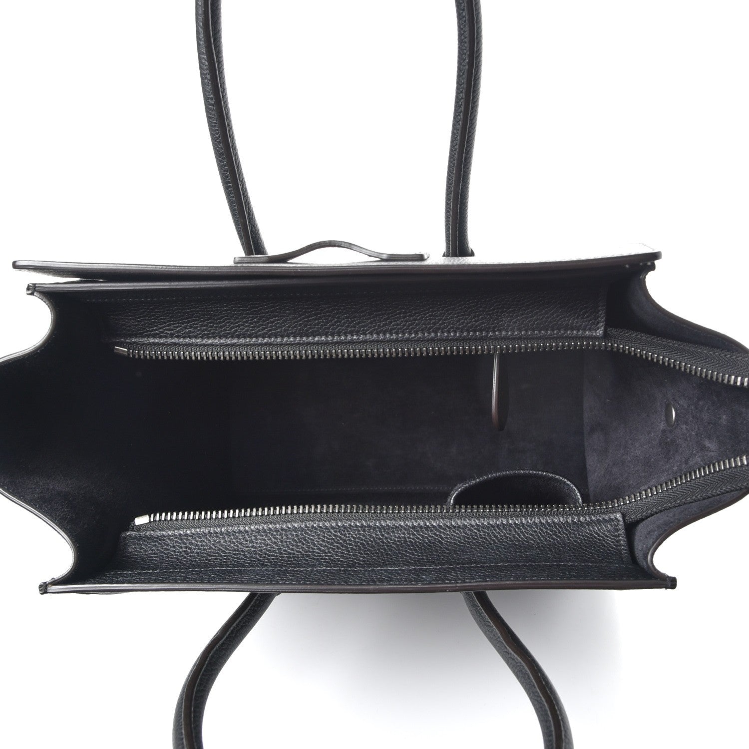 Celine Drummed Calfskin Micro Luggage Black 5 of 7