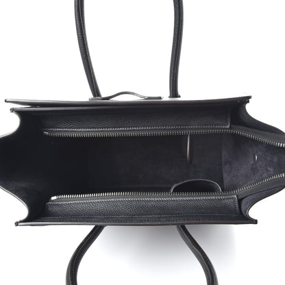Celine Drummed Calfskin Micro Luggage Black 5 of 7