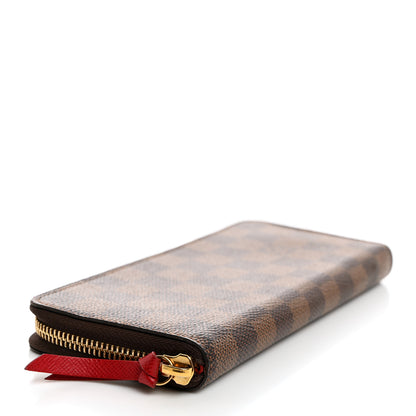 Louis Vuitton Damier Ebene Clemence Wallet Cherry 4 of 7
