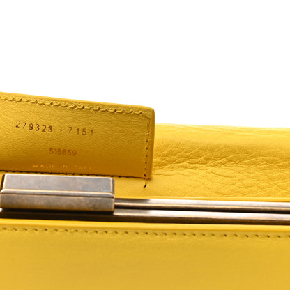 Balenciaga Calfskin Papier Wand Clutch Yellow 7 of 10
