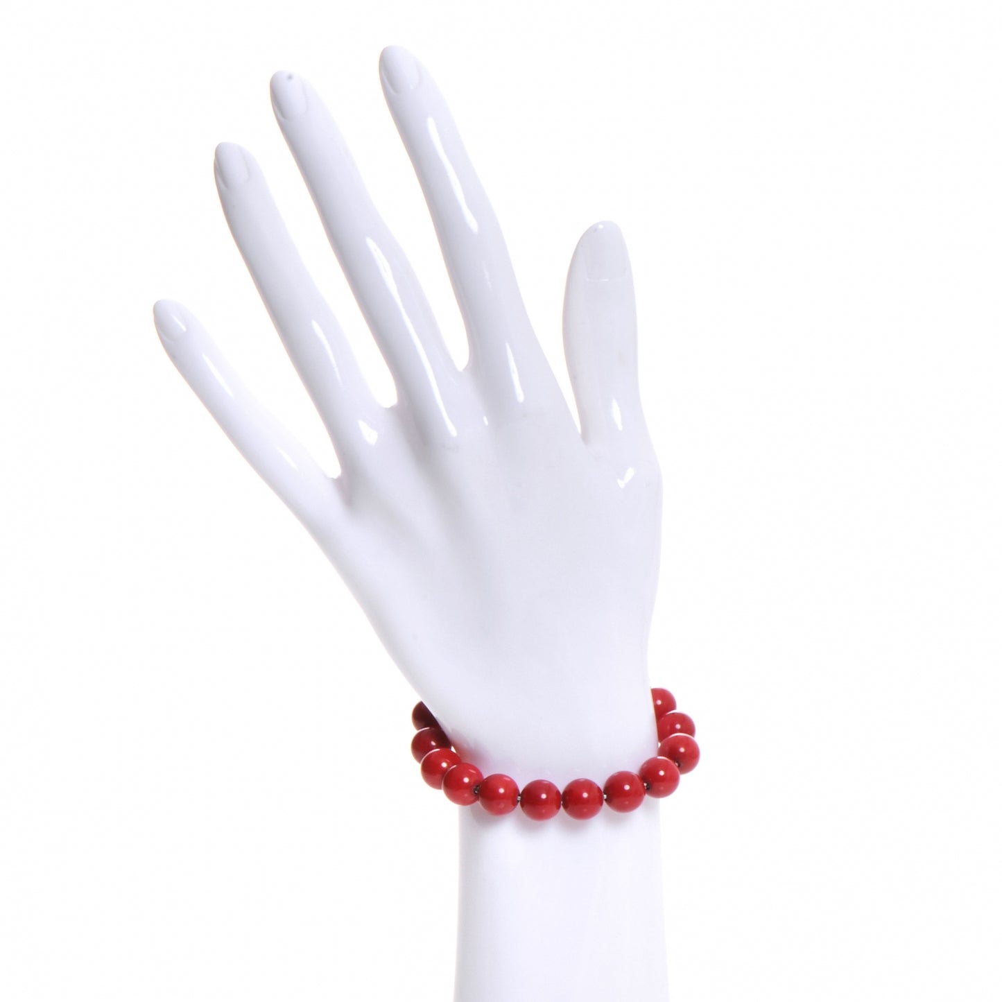 Sterling Silver Coral Spiritual Beads Bracelet