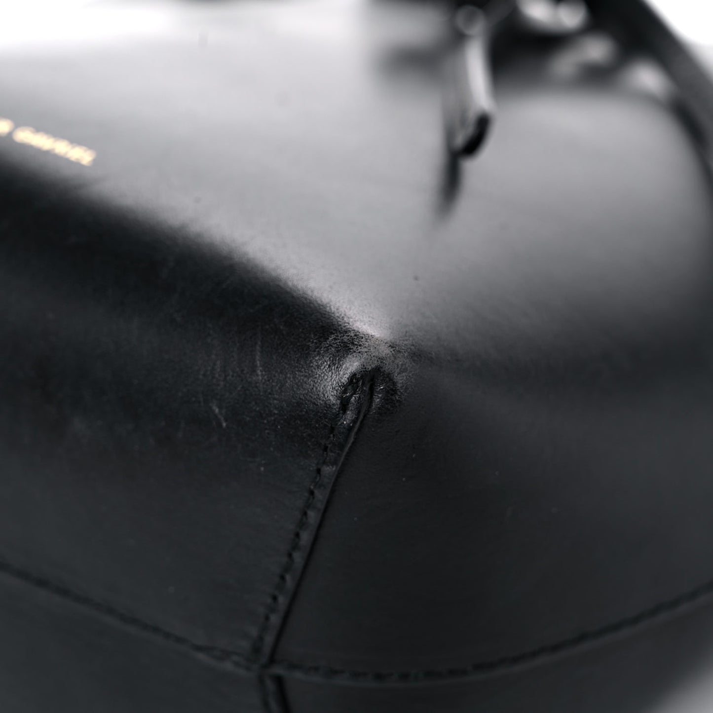 Calfskin Mini Bucket Bag Black Ballerina