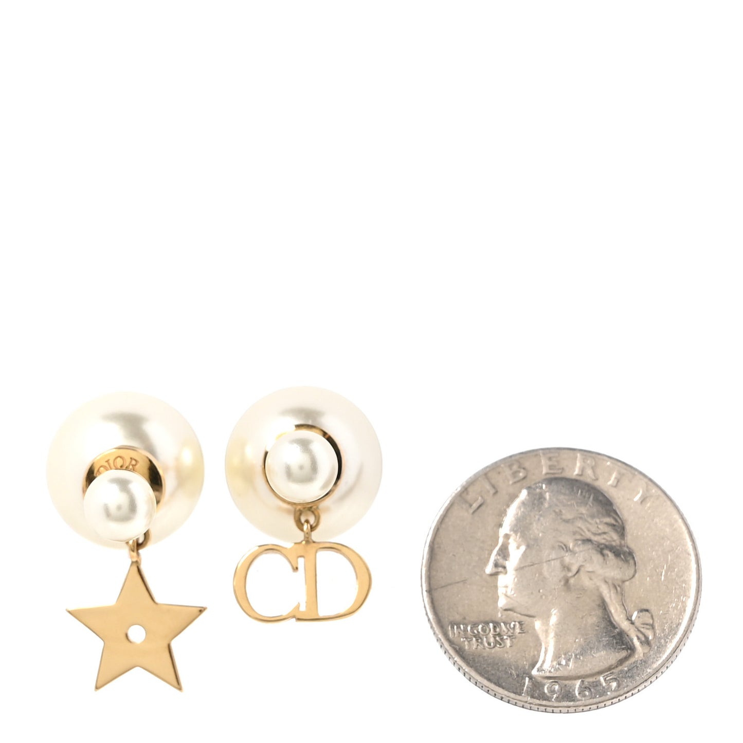 Pearl Mise En Dior Logo Tribal Earrings