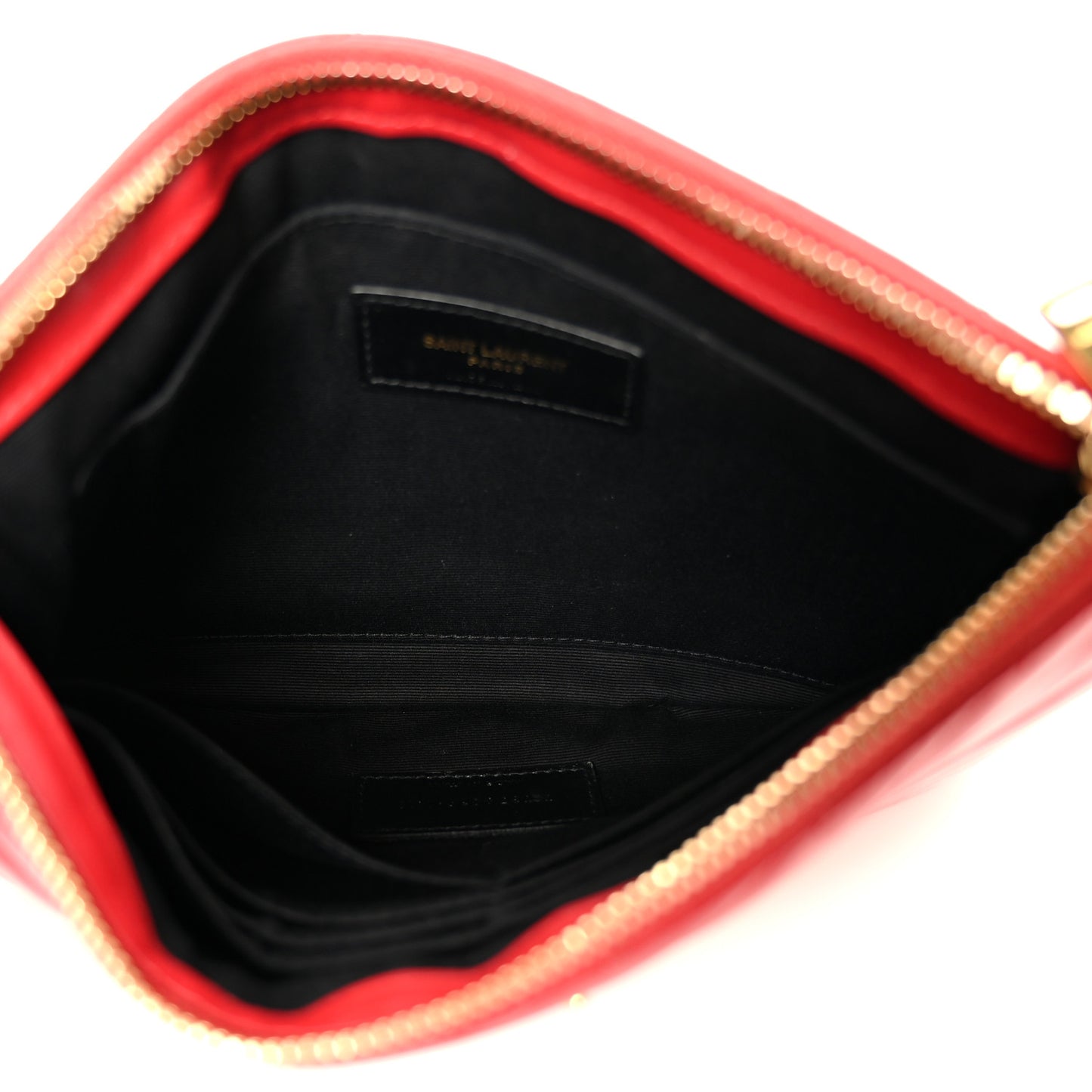Calfskin Matelasse Chevron Monogram A5 Wristlet Bandana Red