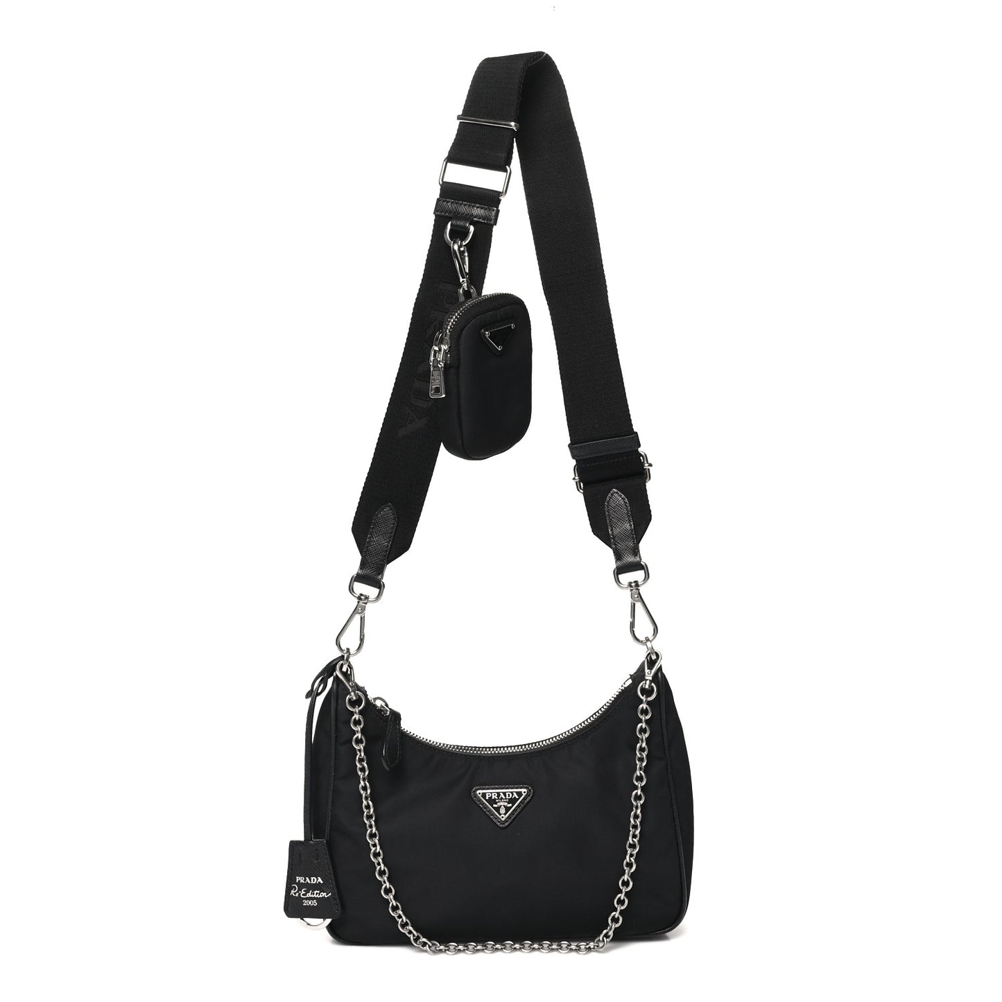 Nylon Re-Edition 2005 Shoulder Bag Black