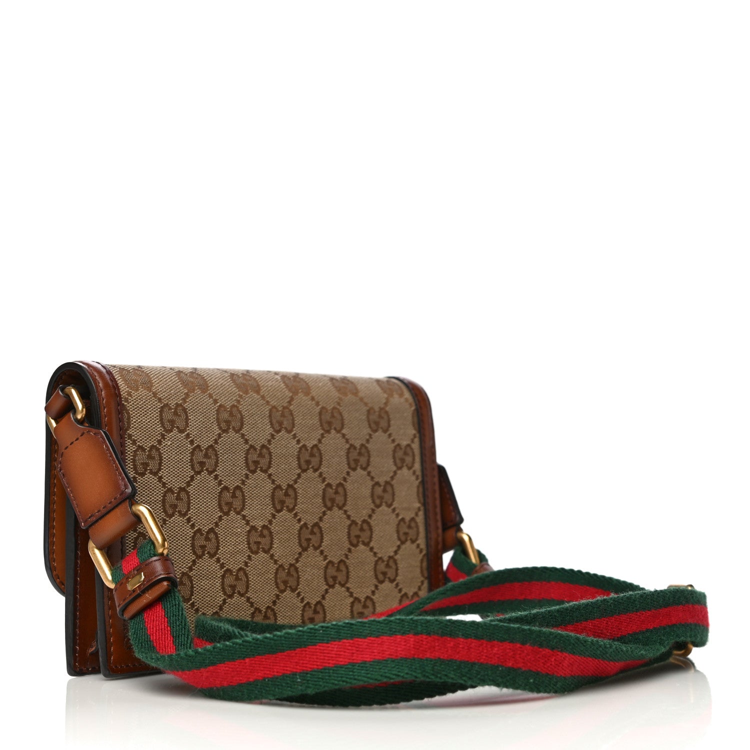 Gucci Monogram Lady Web Convertible Wallet Beige Cuir 3 of 12