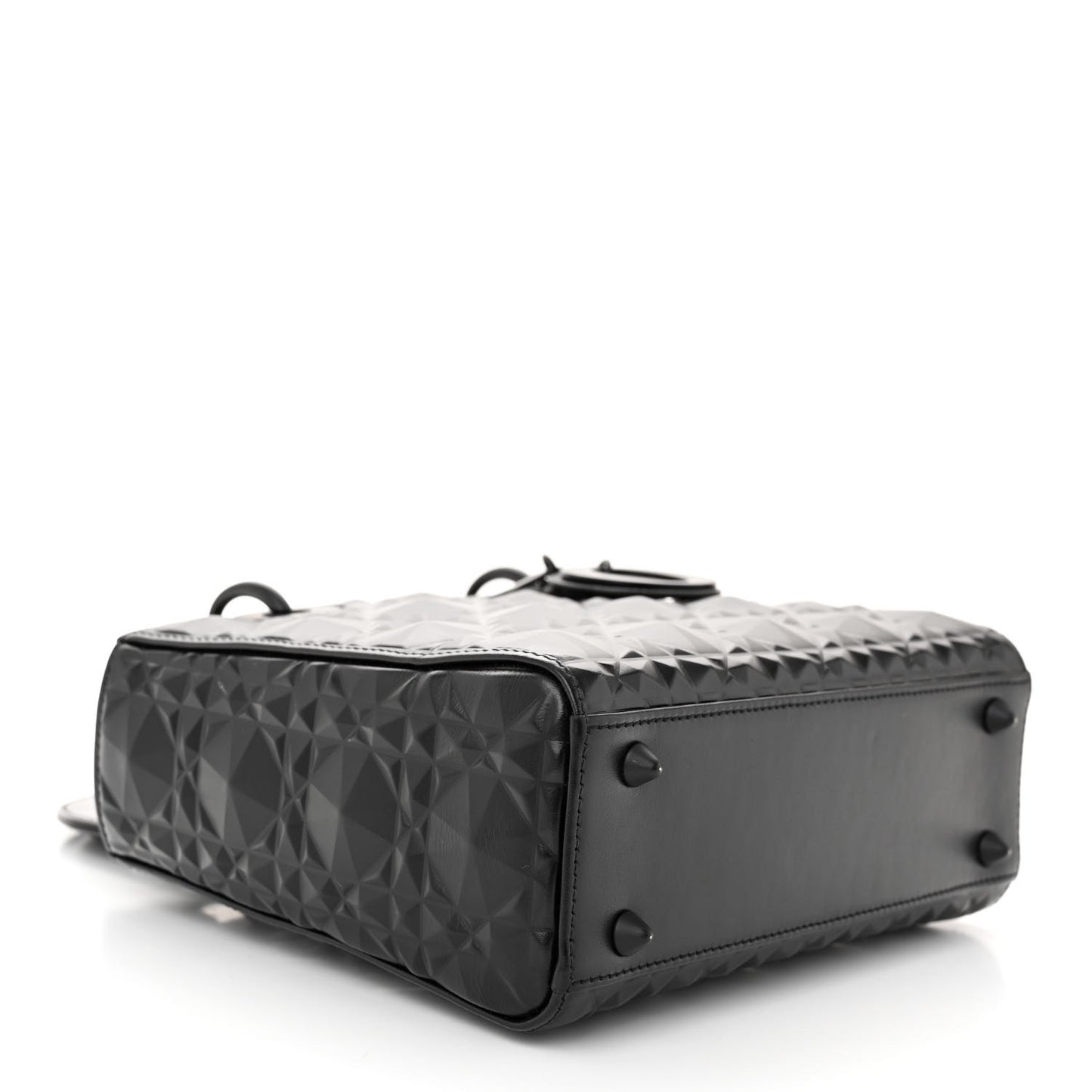 Calfskin Cannage Diamond Small My ABCDior Lady Dior Black