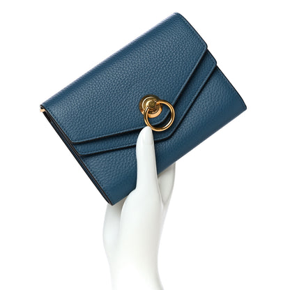 Mulberry Small Classic Grain Medium Harlow Wallet Steel Blue 2 of 12
