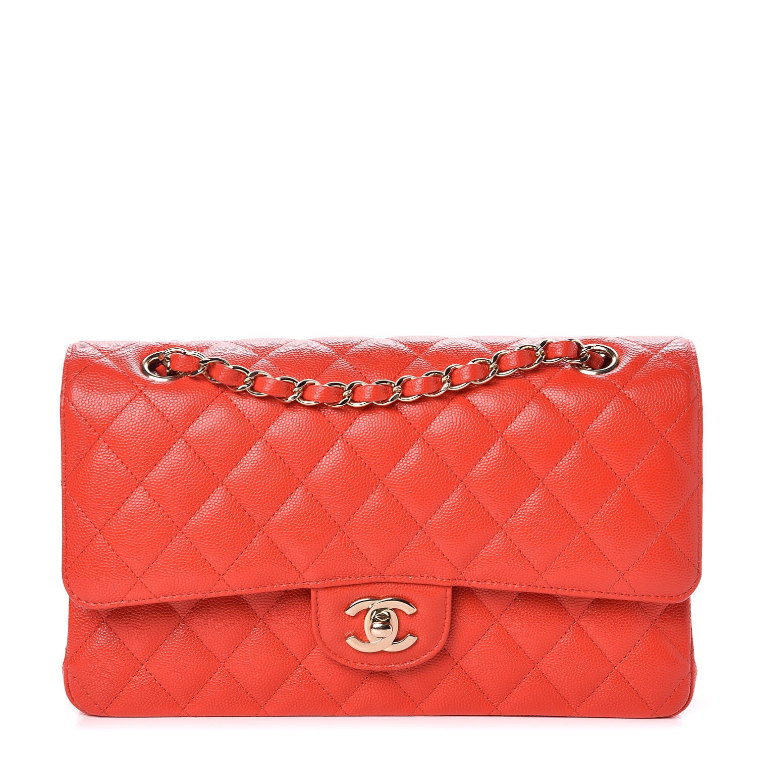 Chanel Caviar Quilted Medium Double Flap Red 1 of 17