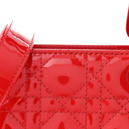 Christian Dior Patent Cannage Medium Lady Dior Red 8 of 10