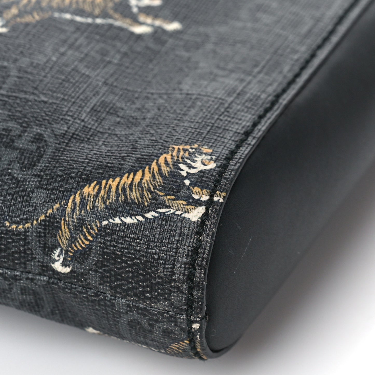 GG Supreme Monogram Tigers Web Messenger Bag Black Multicolor