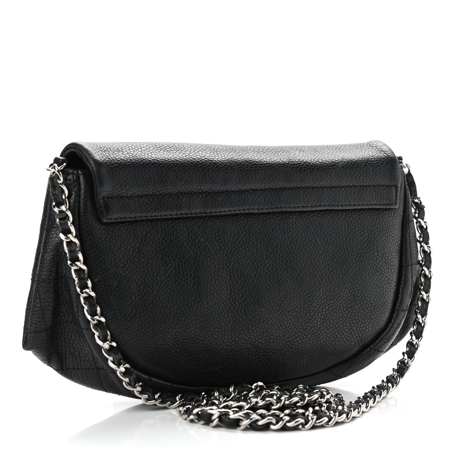 Chanel Caviar Half Moon Wallet On Chain WOC Black 3 of 12