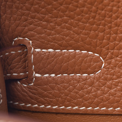 Hermes Taurillon Clemence Kelly Ado Backpack Gold 10 of 30