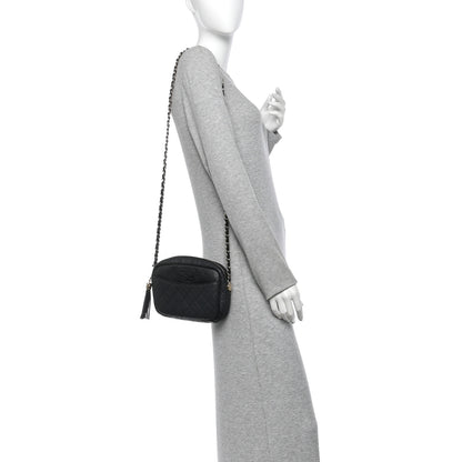 Chanel Iridescent Caviar Quilted Small Coco Tassel Camera Case Black 2 of 10