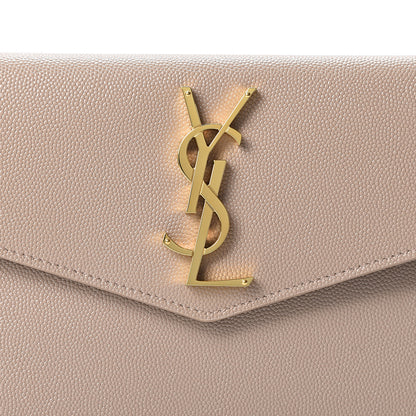 Saint Laurent Grain De Poudre Uptown Pouch Dark Beige 6 of 9
