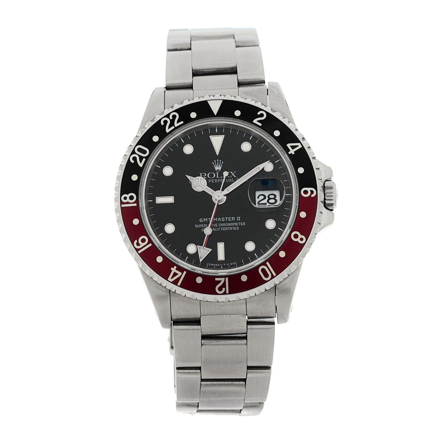 Rolex Stainless Steel 40mm Oyster Perpetual Date GMT Master II Coke Watch 16710 1 of 4