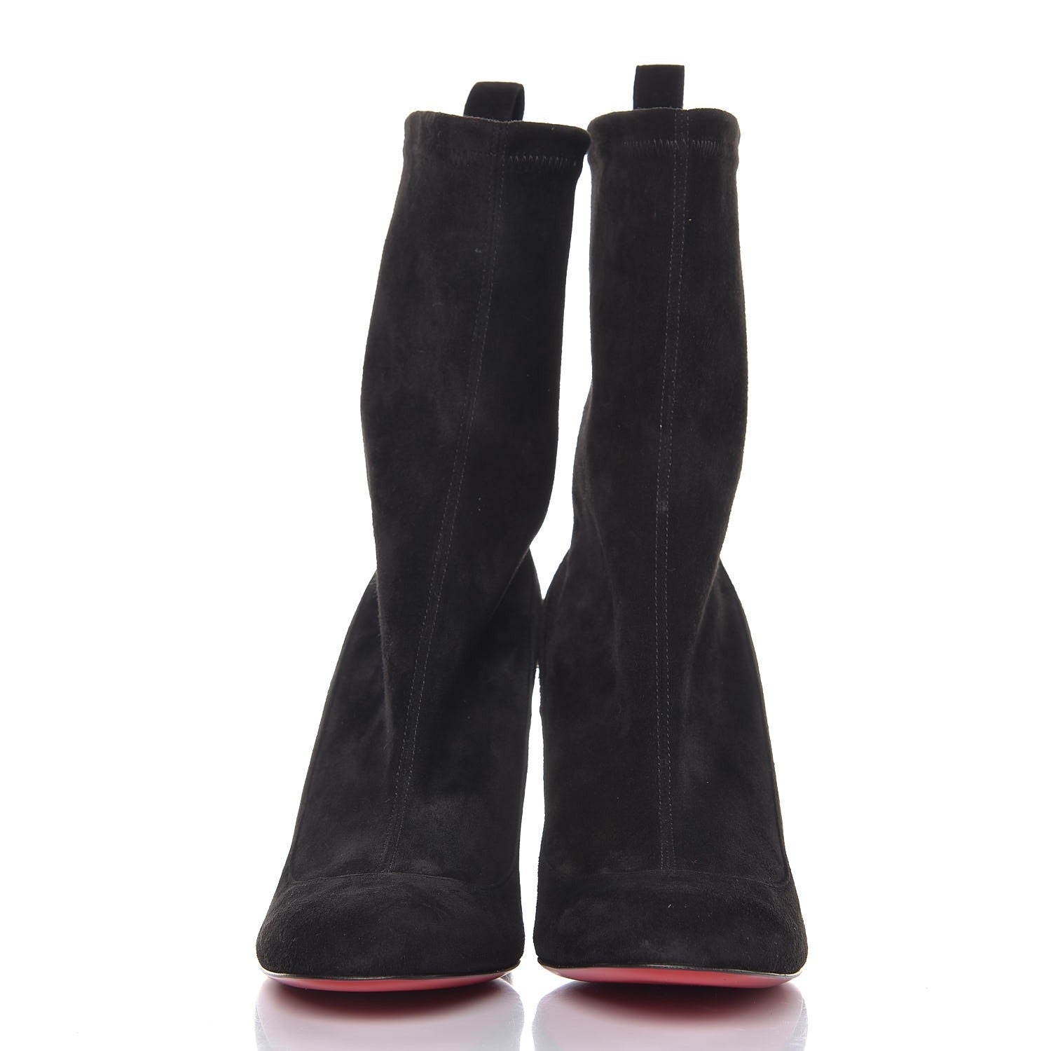 Christian Louboutin Veau Velours Stretch Gena 85 Bootie 36 Black 2 of 10