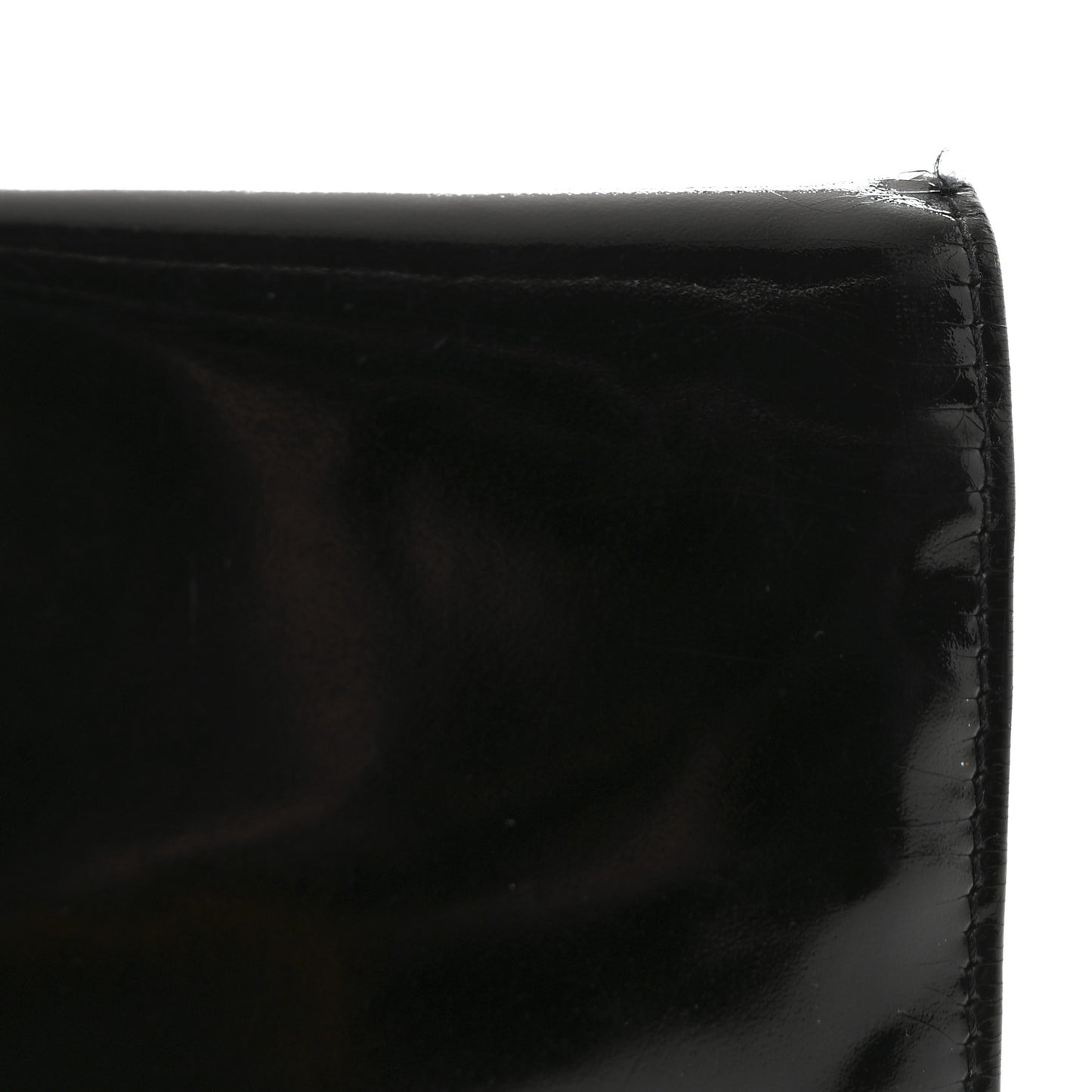 Patent Timeless CC Compact French Wallet Black