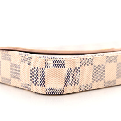 Louis Vuitton Damier Azur Pochette Felicie Chain Wallet Rose Ballerine 8 of 11