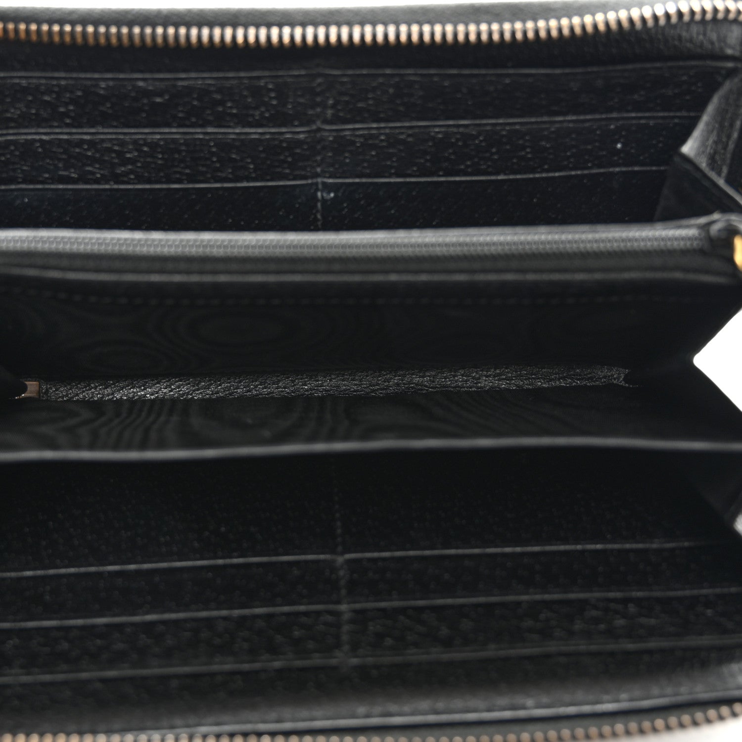 Gucci Pebbled Calfskin Animalier Zip Around Wallet Black 5 of 8