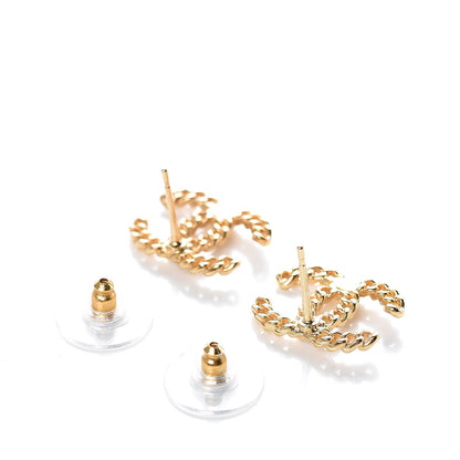 Chanel Chain Pearl CC Earrings Gold 3 of 5