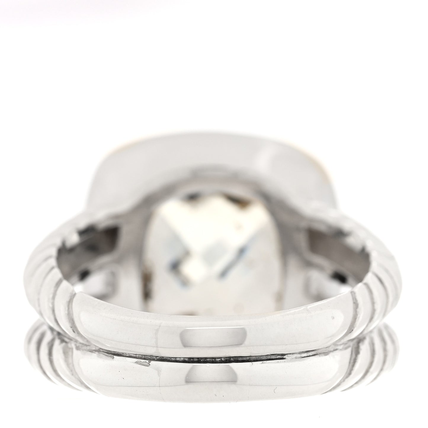 Sterling Silver Diamond Prasiolite 11mm Albion Ring 57 8