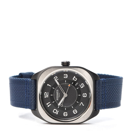 Hermes DLC Coated Titanium Nylon 39mm H08 Automatic Watch Bleu Abysse 2 of 6
