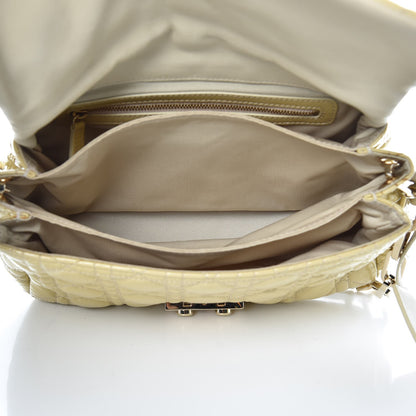 Christian Dior Patent Cannage New Lock Flap Ivory 5 of 13