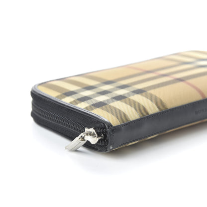 Burberry Vintage Check Elmore Zip Around Wallet Black 6 of 9
