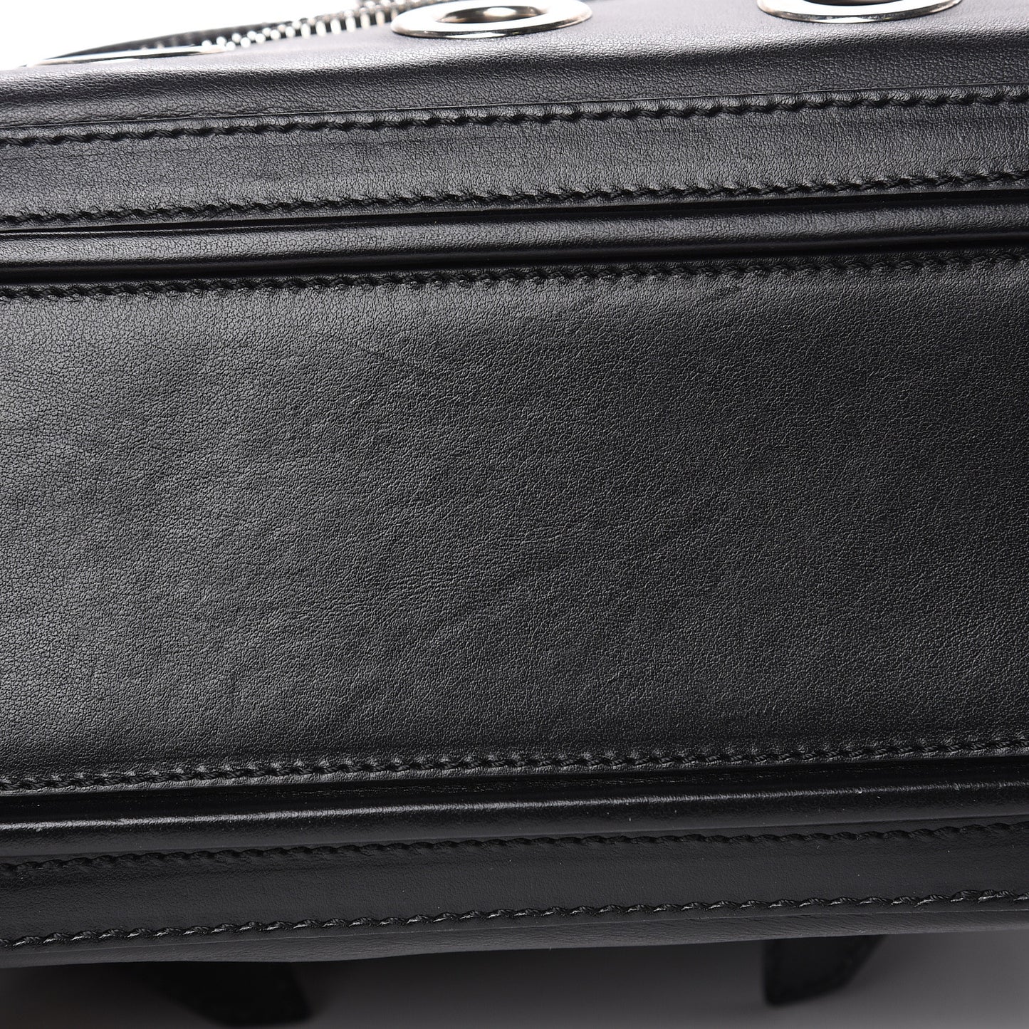 Calfskin Grommet Backpack Black