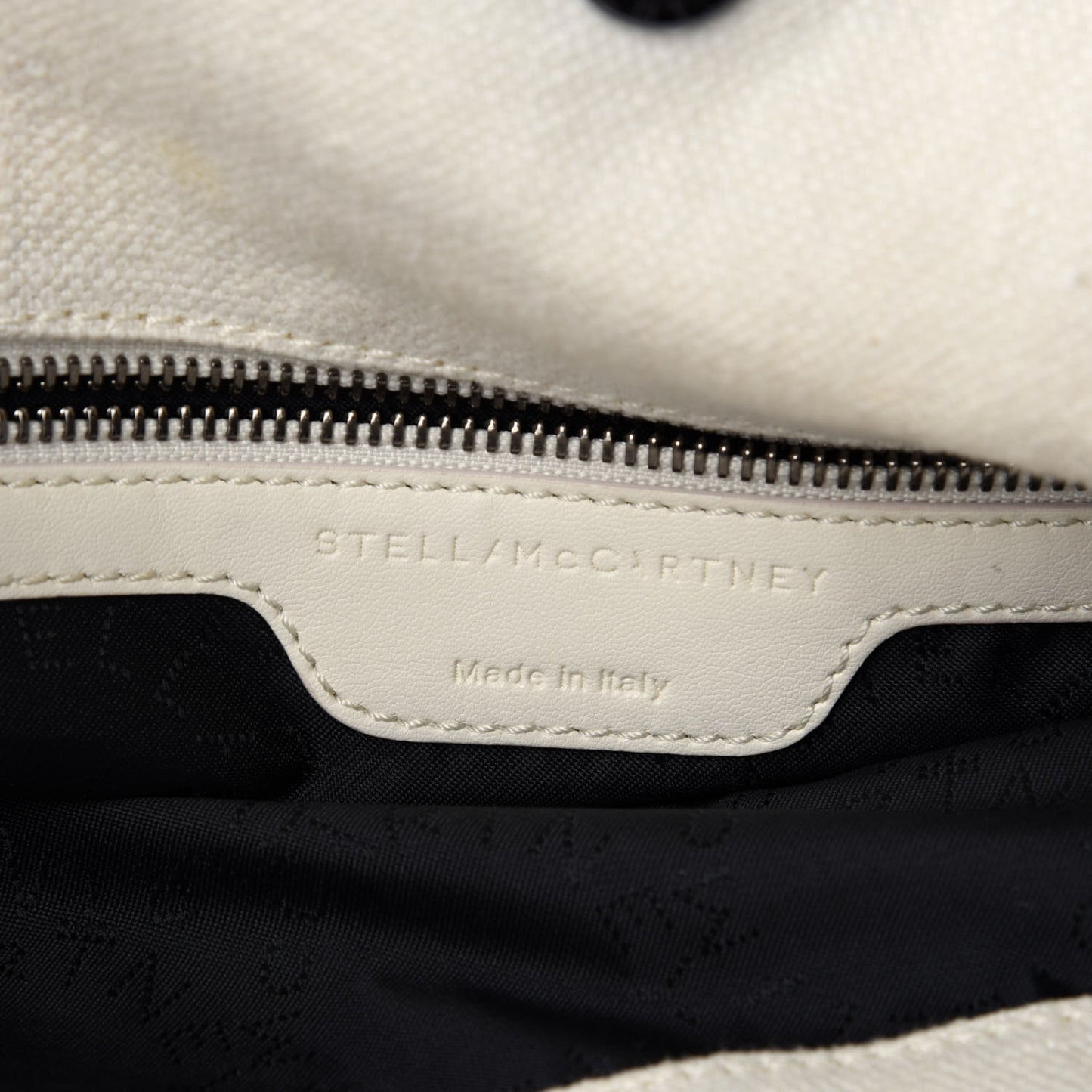 Linen Falabella Fold Over Tote Pure White