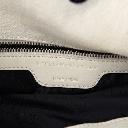 Stella McCartney Linen Falabella Fold Over Tote Pure White 9 of 10