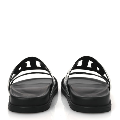 Hermes Metallic Nappa Extra Sandals 36 Gris Argente Black 6 of 11