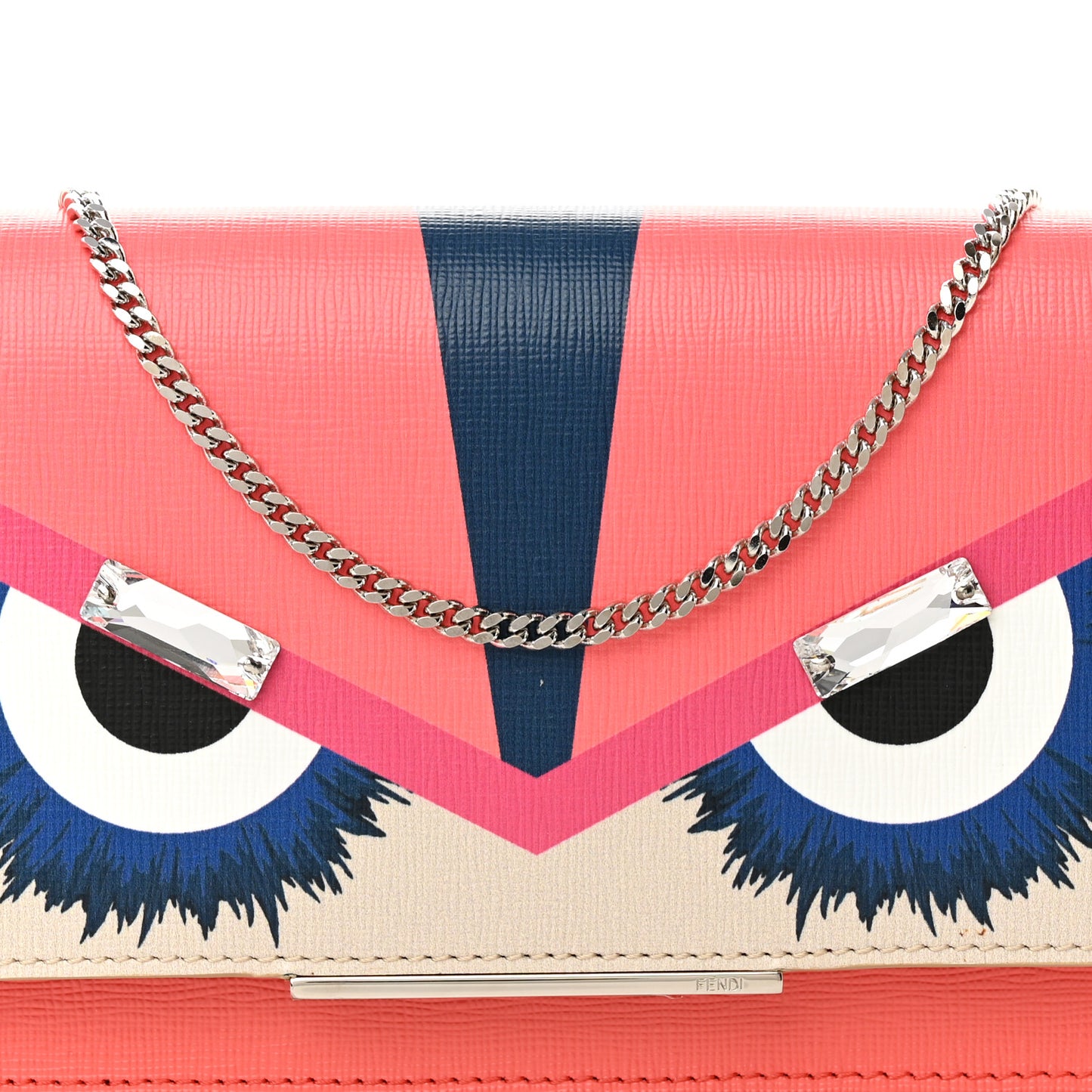 Vitello Elite Crystal Eye Monster Tube Wallet on Chain Bellini Multicolor