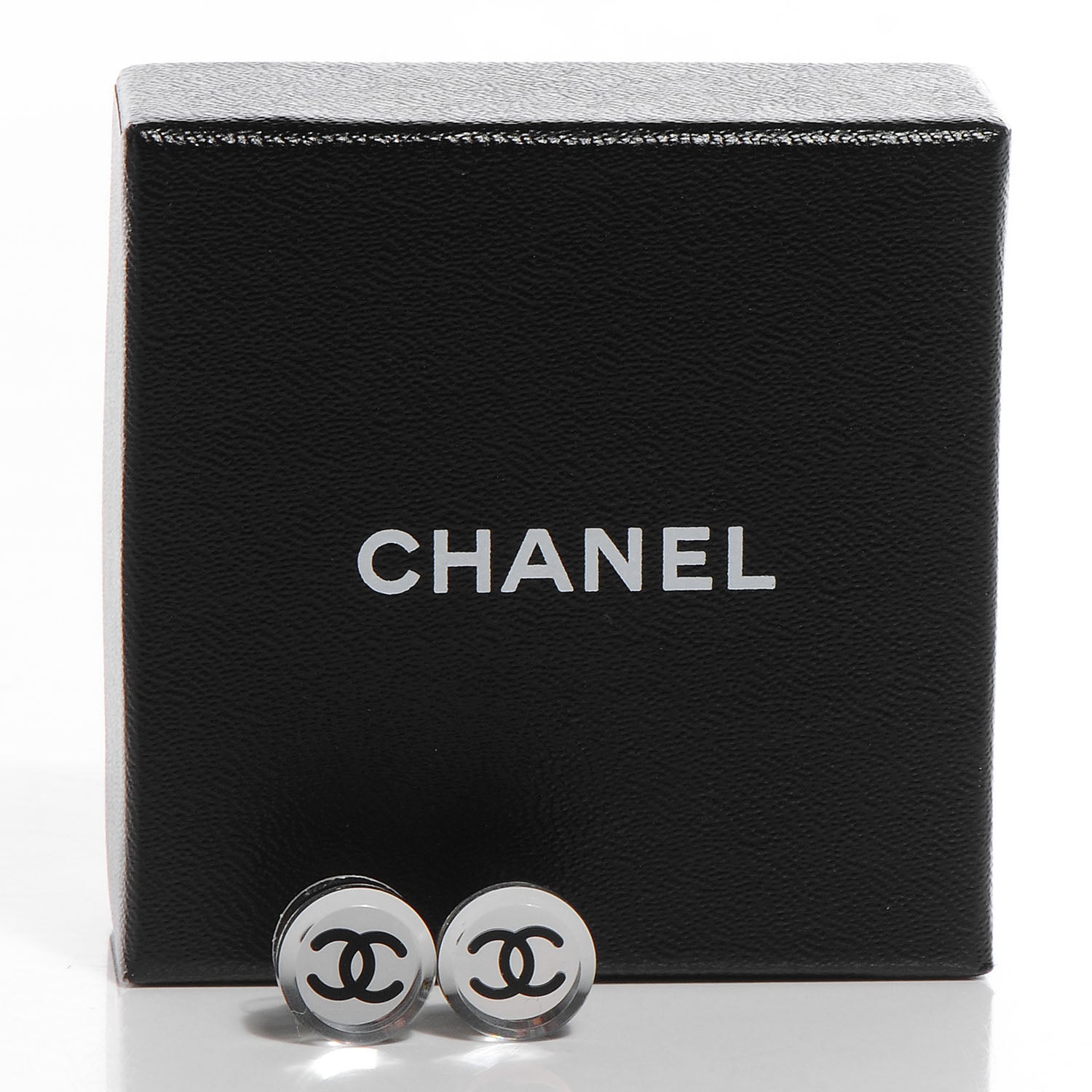 Chanel Translucent Resin CC Earrings Black 4 of 6