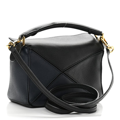 Loewe Calfskin Mini Puzzle Bag Black Cream 3 of 11