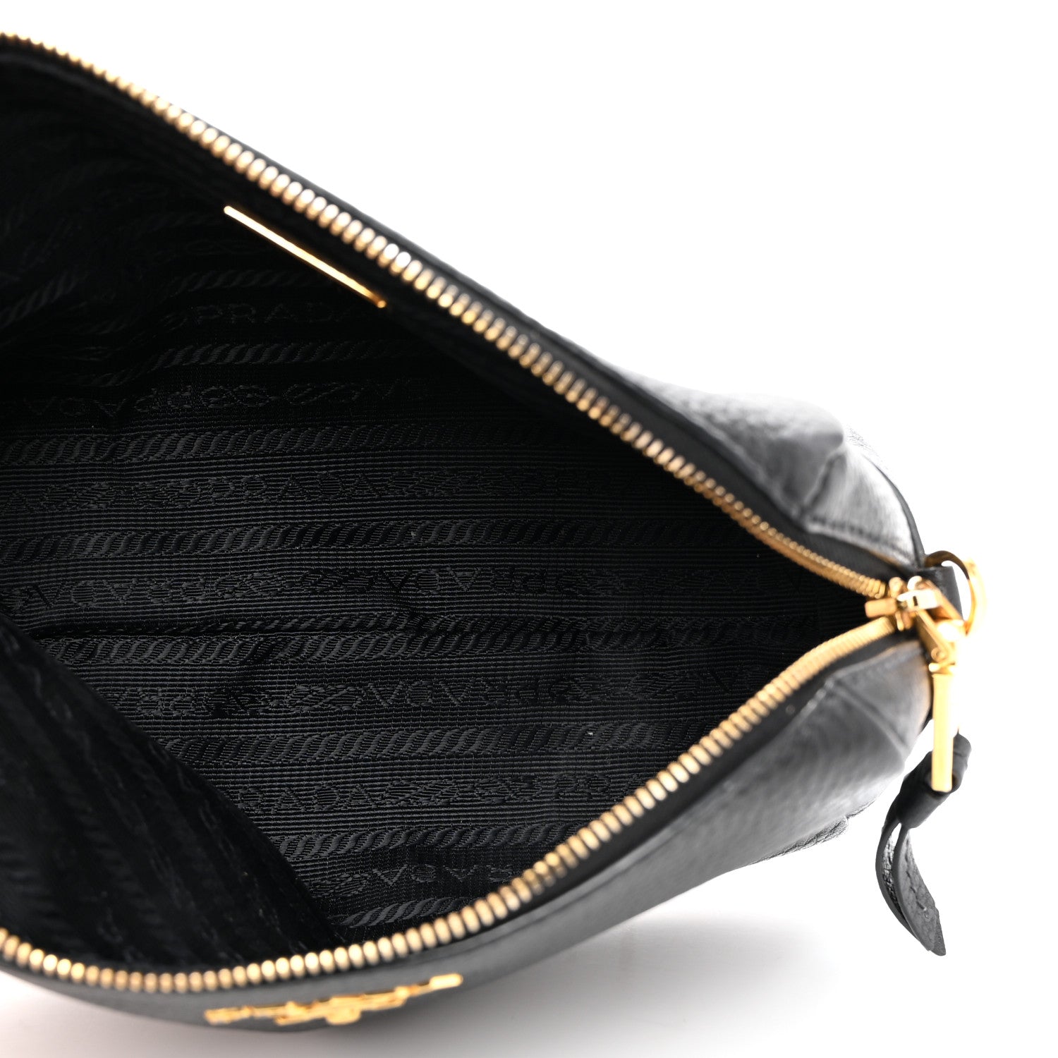 Prada Vitello Daino Cosmetic Pouch Black 5 of 7