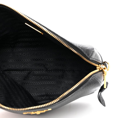 Prada Vitello Daino Cosmetic Pouch Black 5 of 7