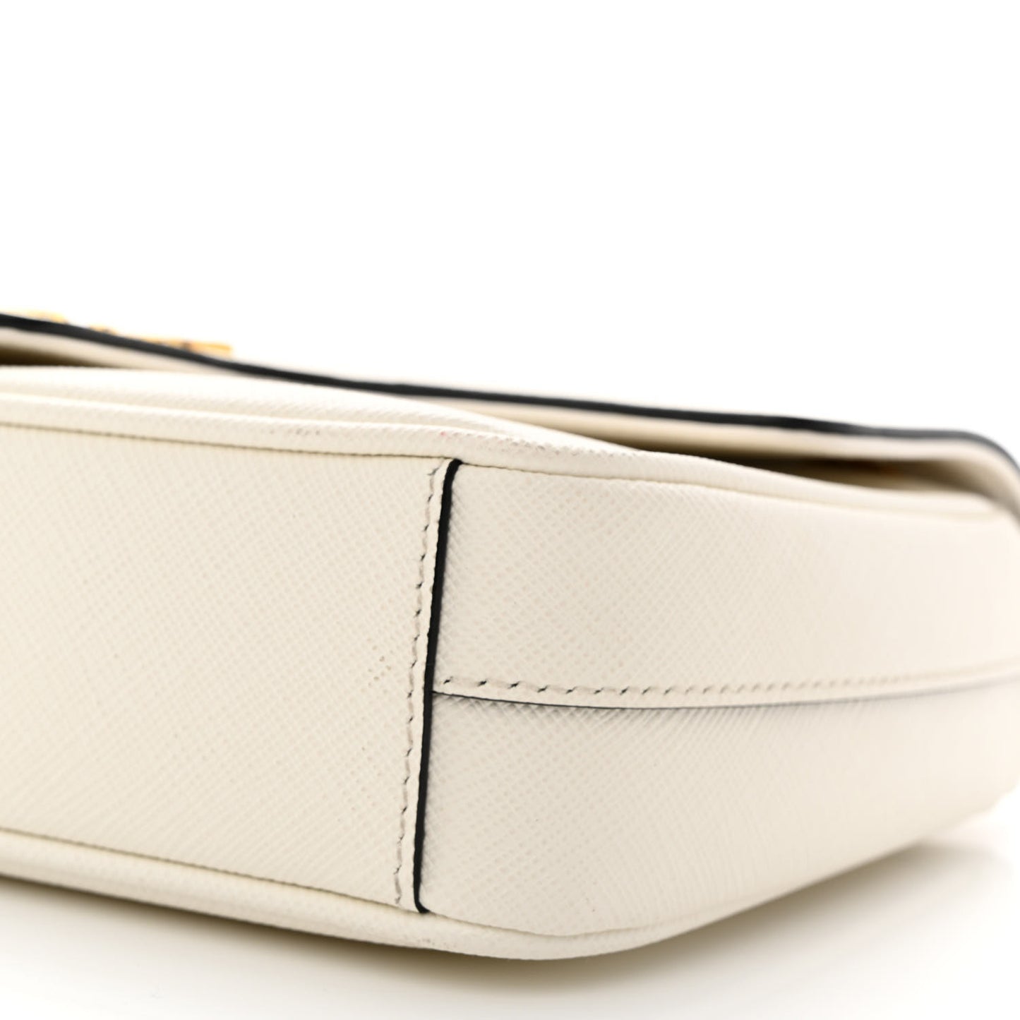 Saffiano Flap Shoulder Bag Bianco
