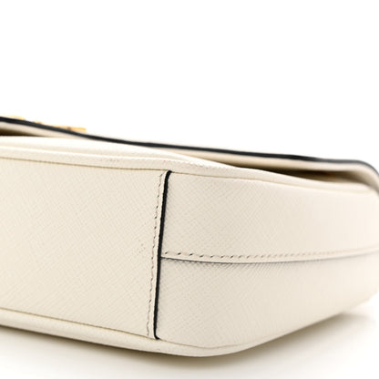 Prada Saffiano Flap Shoulder Bag Bianco 11 of 13